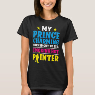 T-shirt Peintre de maison Décorateur Girlfriend Femme Mon