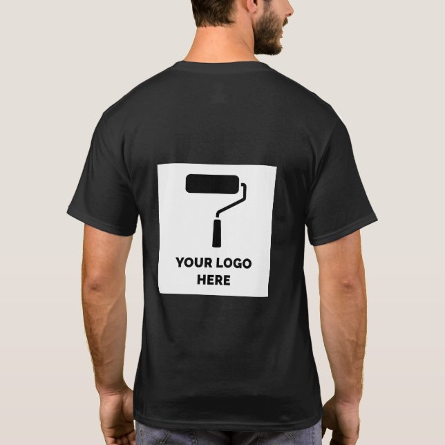 T-shirt Peintre et décorateur Ajouter votre logo noir (Dos)