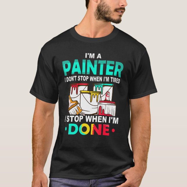 T-shirt Peintre maître peintre artisan plasterer peinture (Devant)