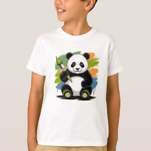 T-shirt Peintre Panda Mignon Art Artiste Animal de Dessi