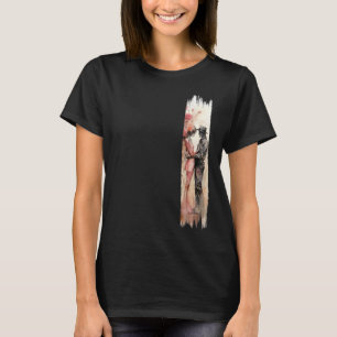 T-shirt Peinture à brosse d'Embrassage romantique