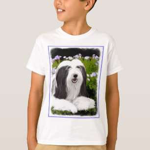 T-shirt Peinture à collie à poils - Joli art original de c