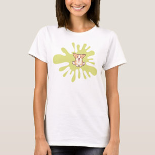 T-shirt peinture à éclaboussure de chien