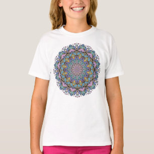T-shirt Peinture à la main Mandala Horloge Face 3