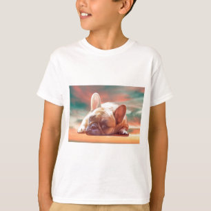 T-shirt Peinture à l'aquarelle de Bouldog français mignon