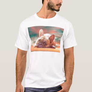 T-shirt Peinture à l'aquarelle de Bouldog français mignon