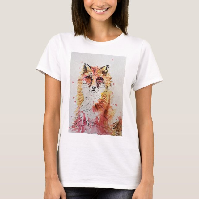 T-shirt Peinture à l'aquarelle de la Coupe Rouge T Shirt (Devant)