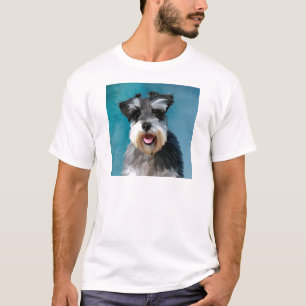 T-shirt Peinture à l'aquarelle de Schnauzer Nain