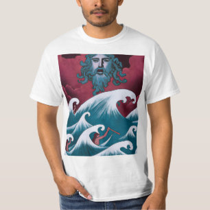 T-shirt Peinture à l'huile de Neptune Crimson