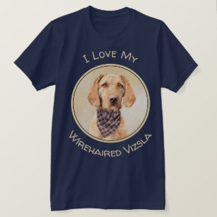 T-shirt Peinture À poils durs de Vizsla - Beau art origin
