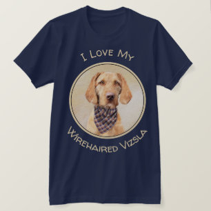 T-shirt Peinture À poils durs de Vizsla - Beau art origin