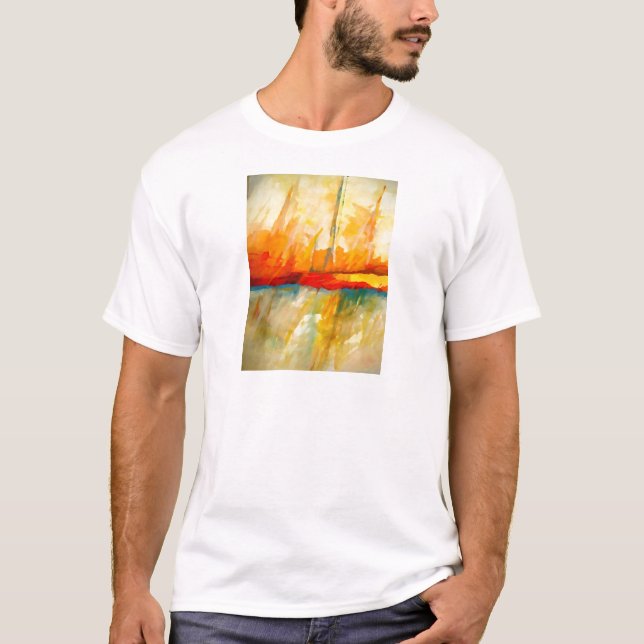 T-shirt Peinture Abstraite moderne (Devant)