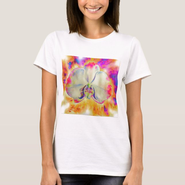 T-shirt Peinture abstraite romantique à l'aquarelle d'orch (Devant)