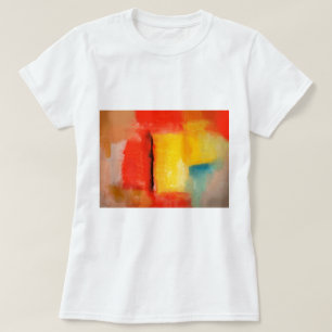 T-shirt Peinture Abstraite rouge moderne