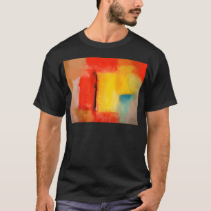 T-shirt Peinture Abstraite rouge moderne