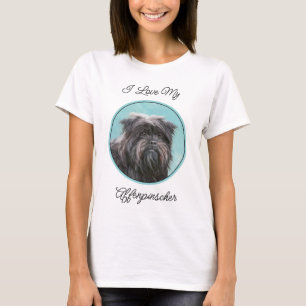 T-shirt Peinture Affenpinscher - Joli art original chien