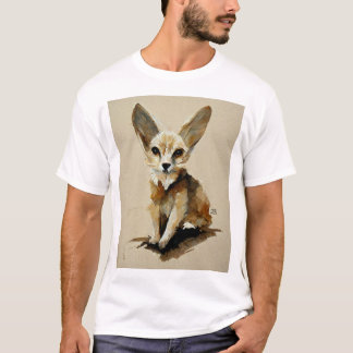 T-shirt Peinture aquarelle Fennec Fox