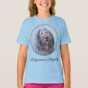 T-shirt Peinture Bergamasco Sheepdog - Chien original mign