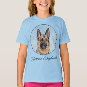 T-shirt Peinture berger allemande - Joli chien original ar