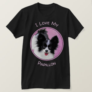 T-shirt Peinture (blanche et noire) de Papillon - art de