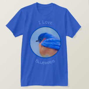 T-shirt Peinture Bluebird - Art Original d'Oiseau