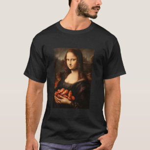 T-shirt Peinture Classique Drôle De Mona Belle Femme Poule