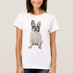 T-shirt Peinture d'aquarelle de Chien-taureau français