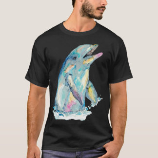T-shirt Peinture d'aquarelle de dauphin