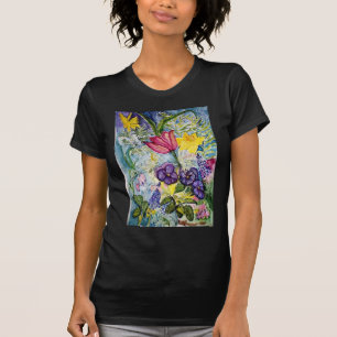 T-shirt Peinture d'aquarelle de jardin de ressort