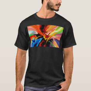 T-shirt Peinture d'art Abstrait moderne Personnalisé Noir 