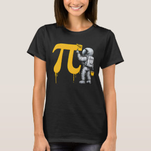 T-shirt Peinture d'astronaute cool symbole pi jour de Pi