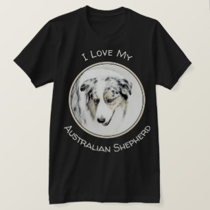 T-shirt Peinture de berger australien - Art original de ch