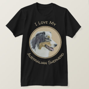 T-shirt Peinture de berger australien - Art original de ch