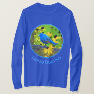 T-shirt Peinture de Bunting Indigo - Art original pour les
