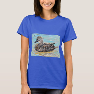T-shirt Peinture de canard à colle féminin