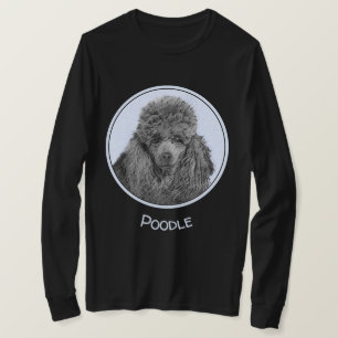 T-shirt Peinture de caniche Miniature Jouet noir Art origi