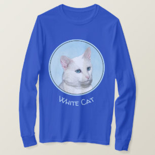 T-shirt Peinture de chat blanc - Cute Original Cat Art