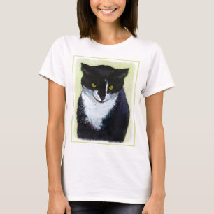 T-shirt Peinture de chat Tuxedo - Cute Original Cat Art