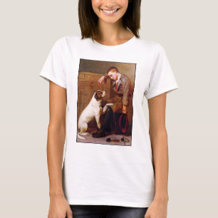 T-shirt Peinture de chien : Meilleurs amis par brun de