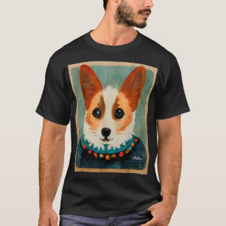 T-shirt Peinture de Corgi mignon