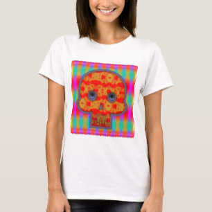 T-shirt Peinture de crâne de robot coloré