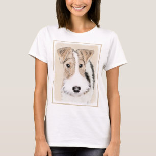 T-shirt Peinture de Fox Terrier de fil - art original