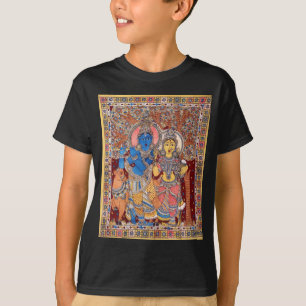 T-SHIRT PEINTURE DE KALAMKARI RADHA KRISHNA