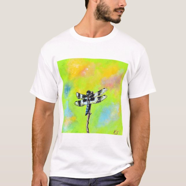 T-shirt Peinture de libellules chatoyante (Devant)