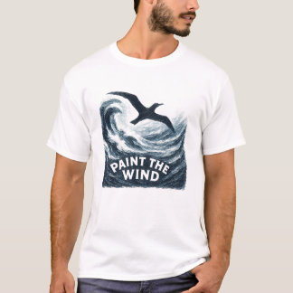 T-Shirt Peinture de l'Orage Vent Tempête Brosse Oi
