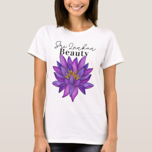 T-shirt Peinture de lotus du Sri Lanka