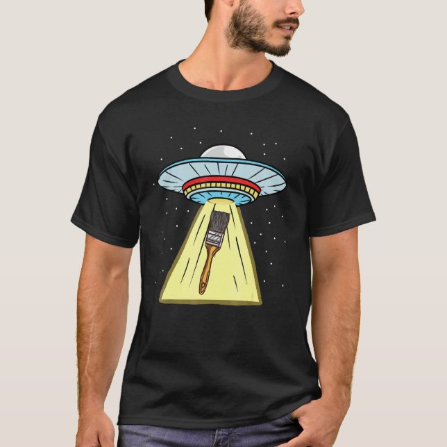 T-shirt Peinture de peinture Ufo (Devant)