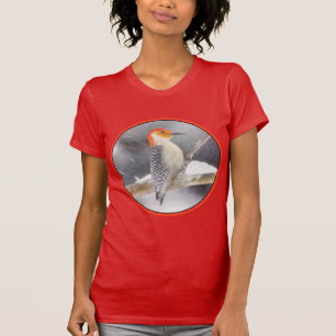 T-shirt Peinture de pic à ventre rouge Art original