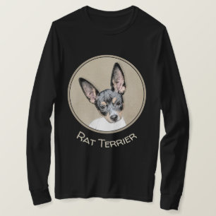 T-shirt Peinture de Rat Terrier - Art de chien original mi