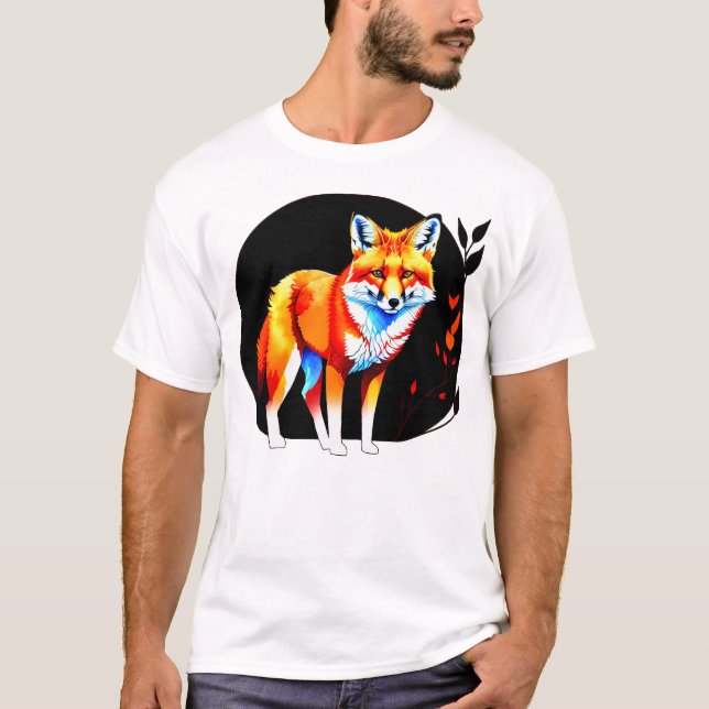 T-shirt Peinture de renard rouge (Devant)